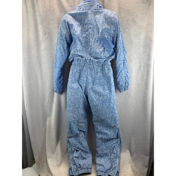 Vintage 80s Alpine Designs Snow Suit Women’s Size 12 One Piece Baby Blue Skiing - Picture 2 of 16